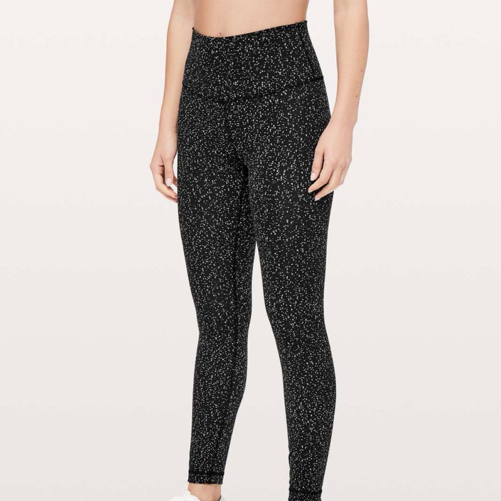 Lululemon Athletica Black and White Patterned Leggings